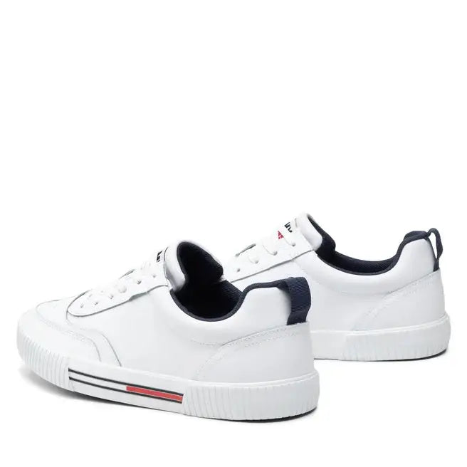 Tommy Hilfiger Core Leather JTM Sneaker Men - WHT #T095